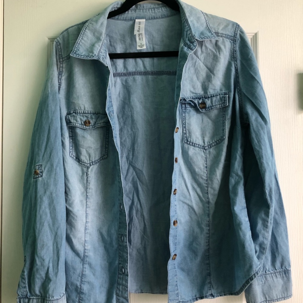 Denim button down shirt